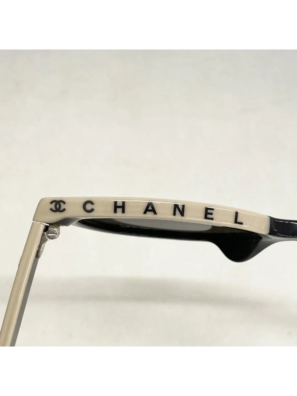 Chanel Sunglasses Acetate Black Silver Eyewear